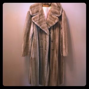 Vintage double breasted fur coat, French Label.